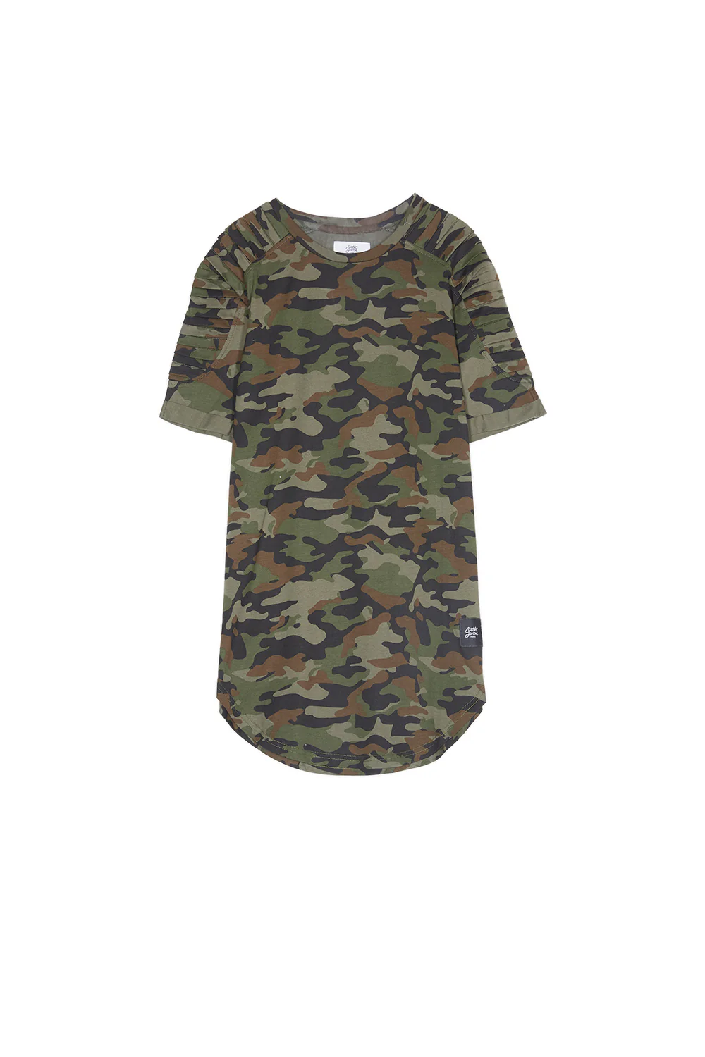 T-shirt camouflage biker vert