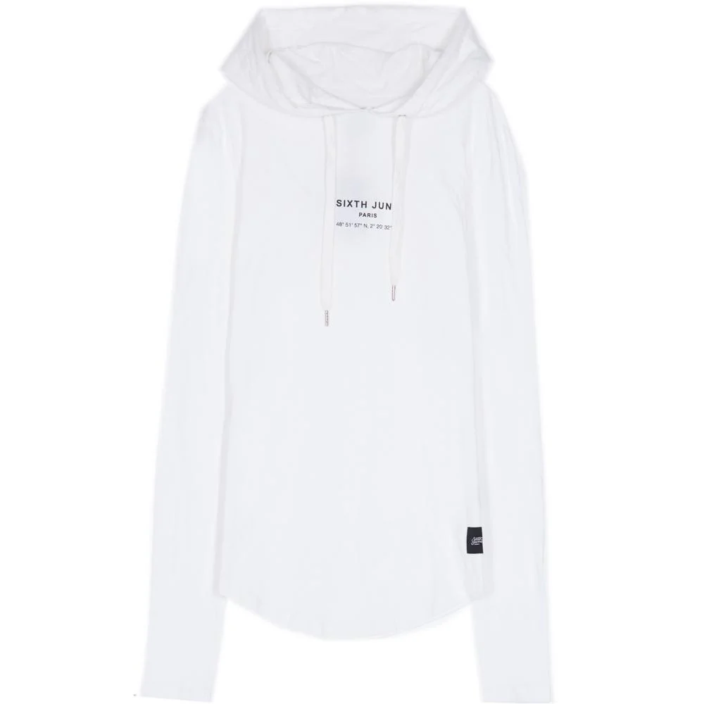 T-shirt capuche GPS manches longues blanc - Image 4