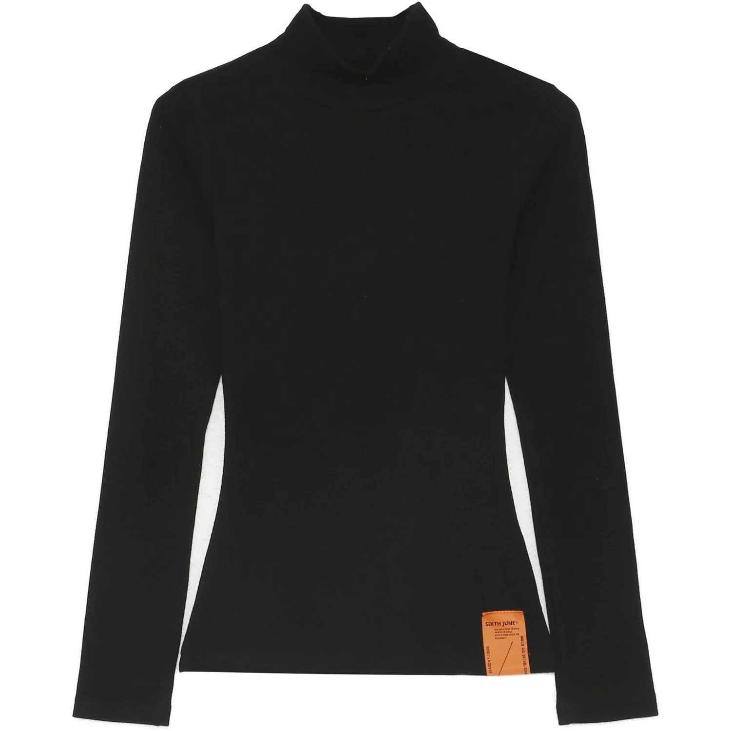 T-shirt col montant noir - Image 2
