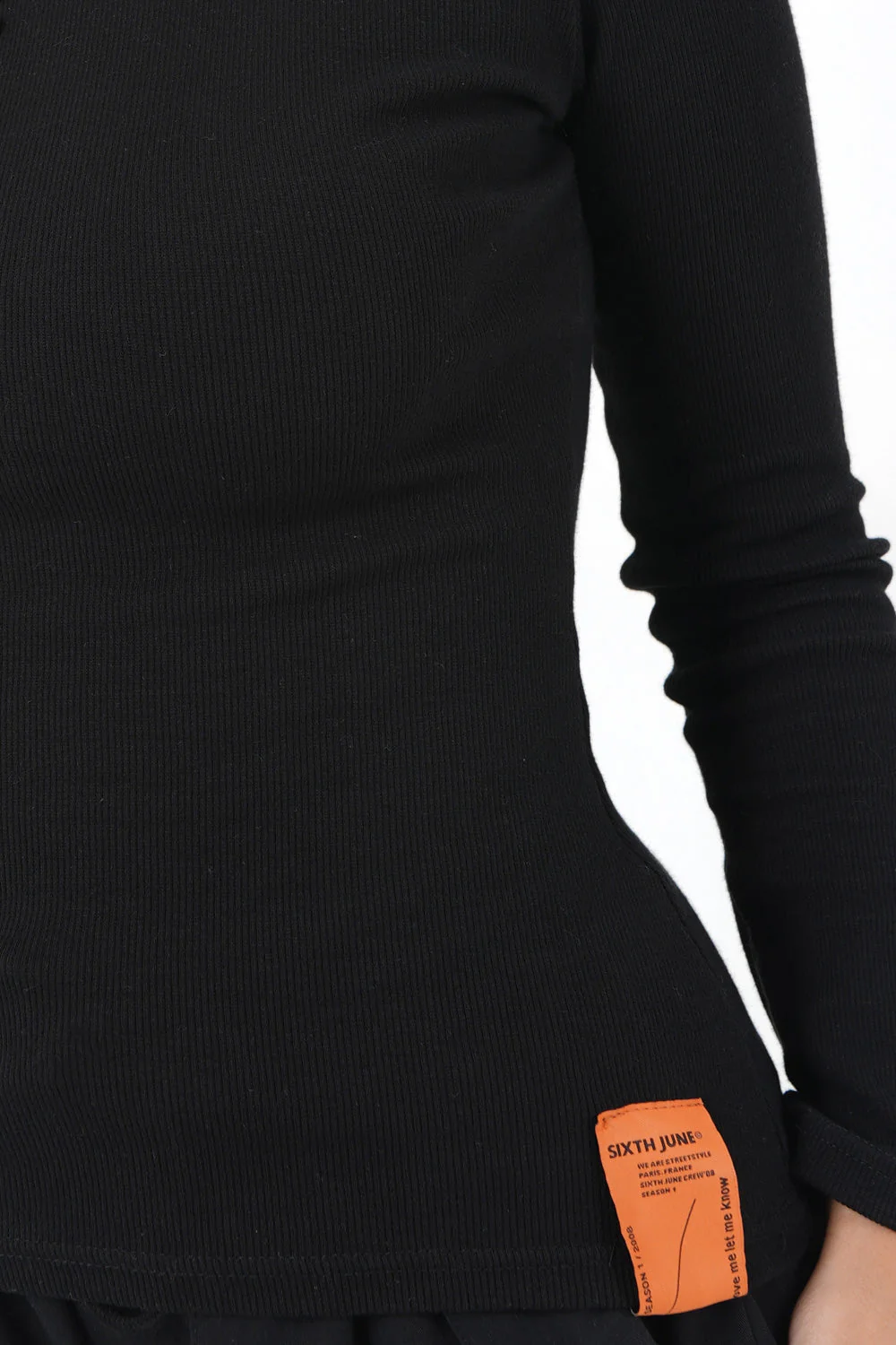 T-shirt col montant noir - Image 3