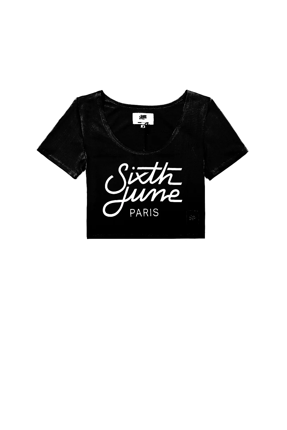 T-shirt court logo Sport noir W2401VTO