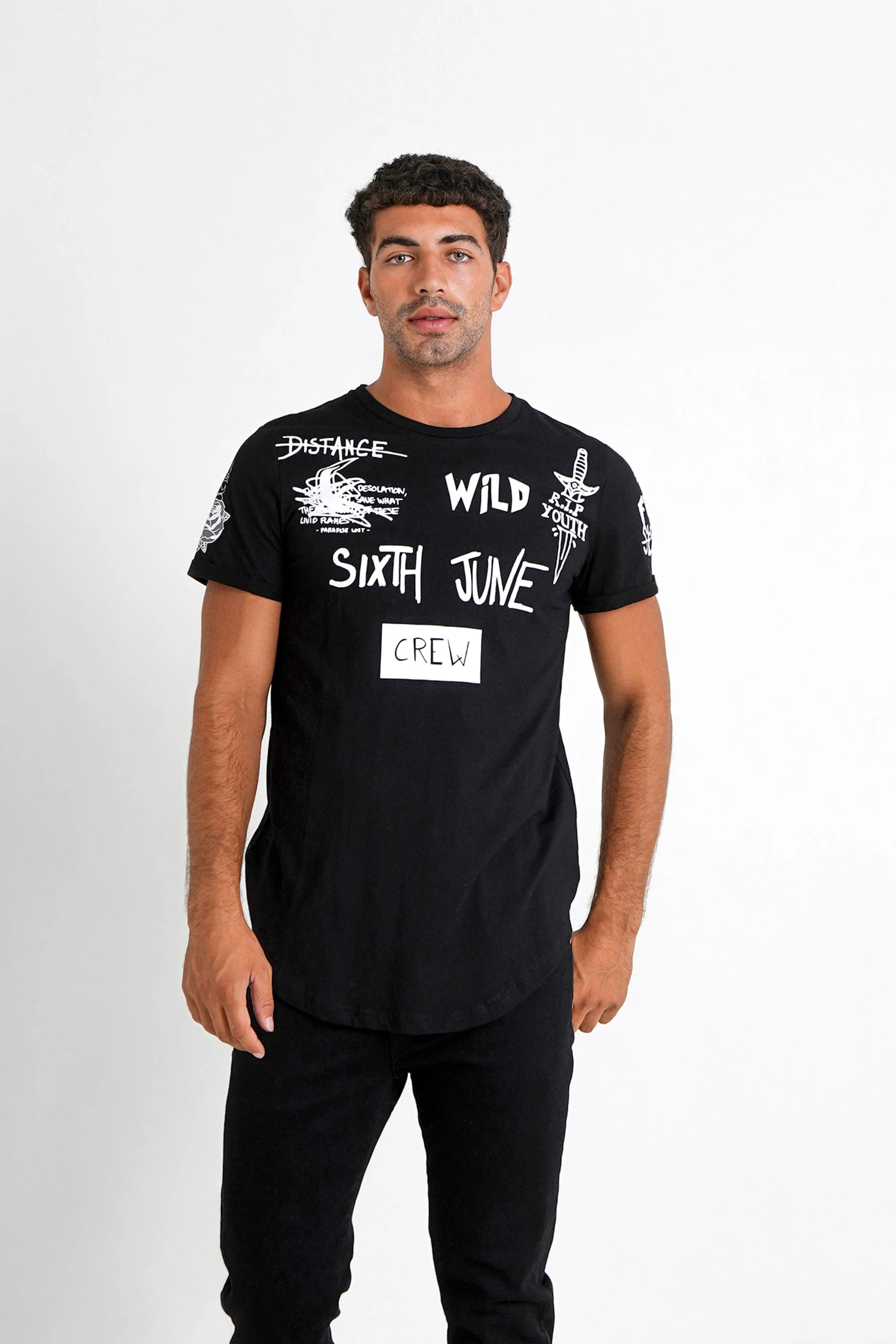 T-shirt crew Noir