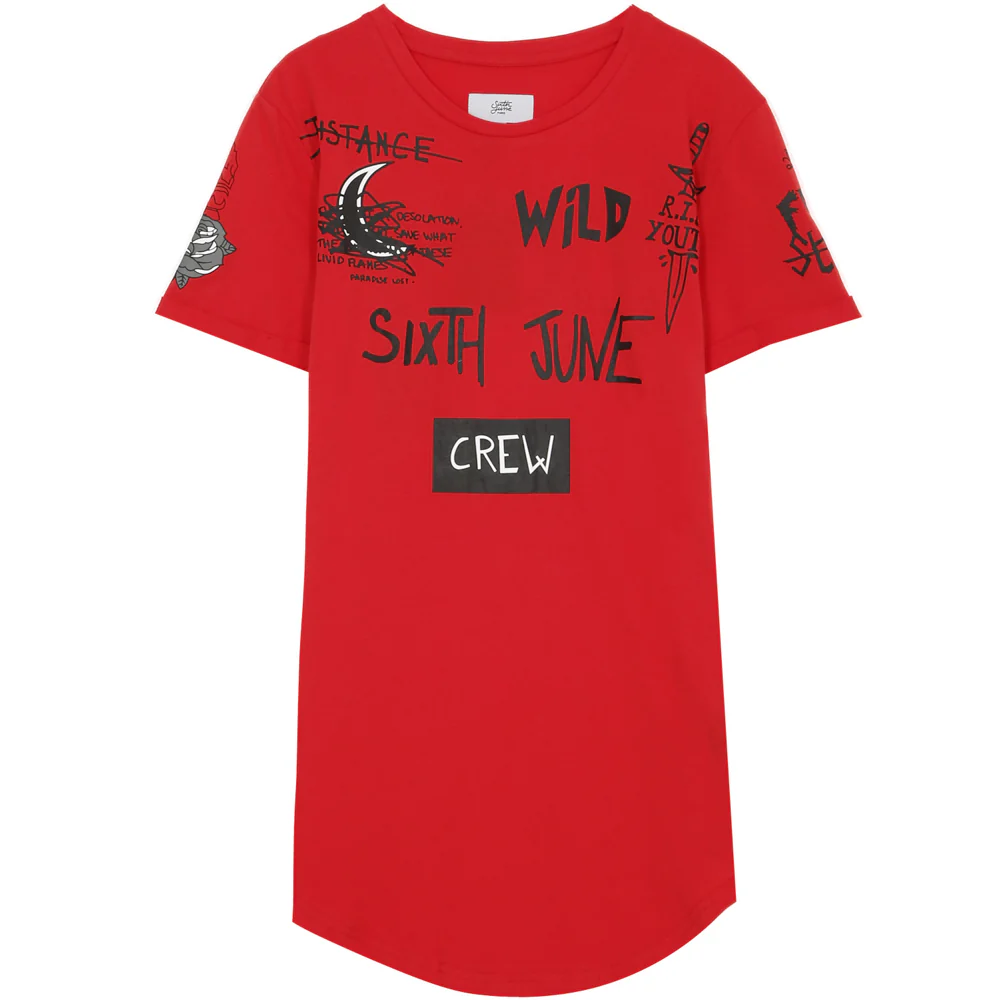 T-shirt crew rouge