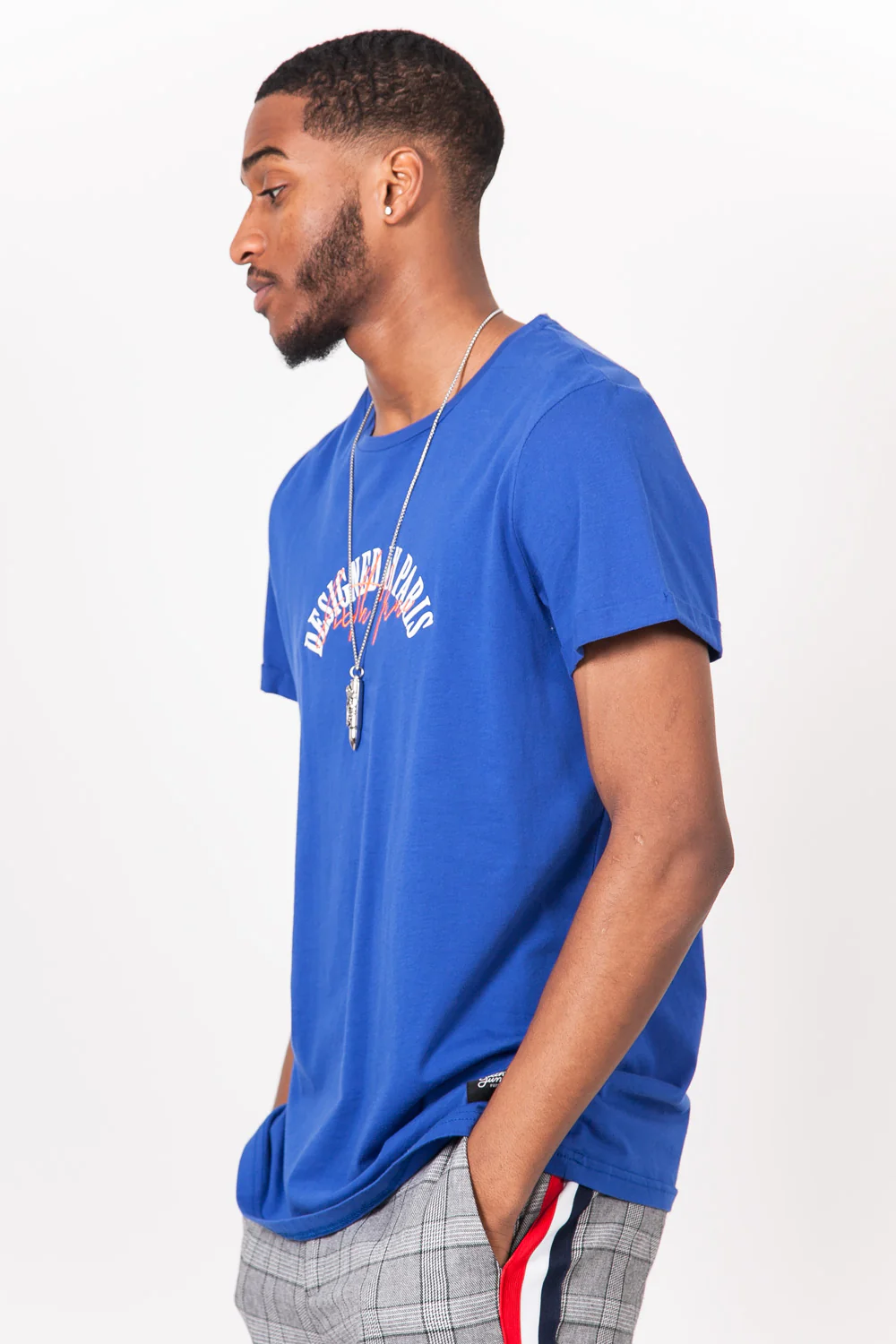 T-shirt "designed in Paris" bleu - Image 3