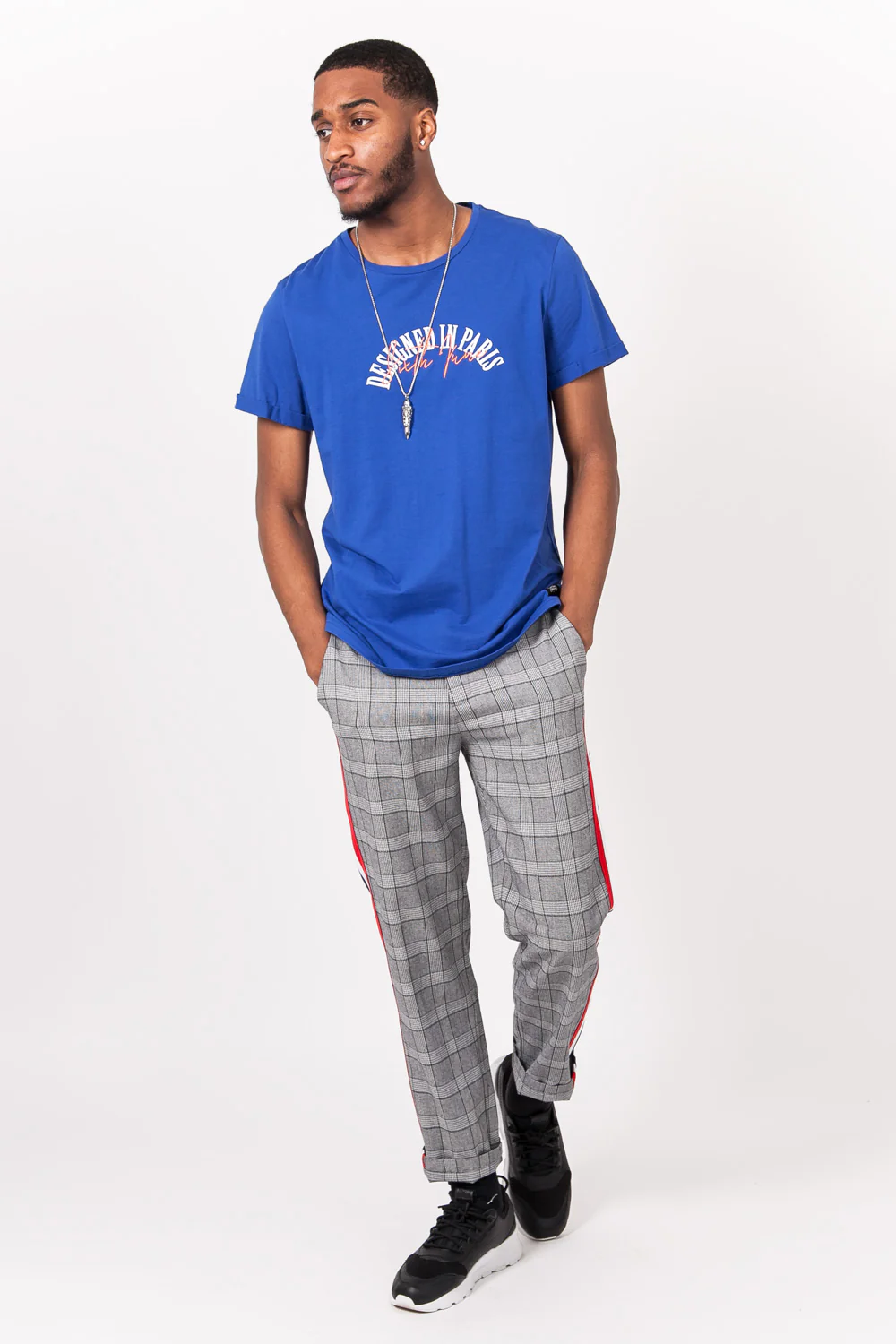 T-shirt "designed in Paris" bleu - Image 6