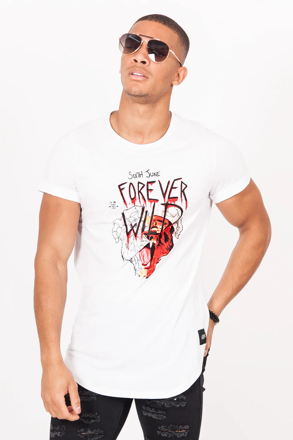 T-shirt "Forever Wild" blanc - Image 2