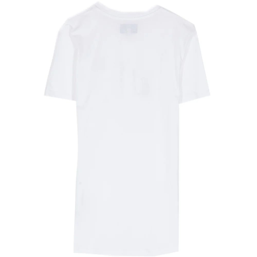 T-shirt grand logo patch rose blanc - Image 5