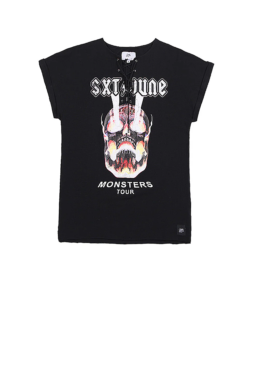 T-shirt grunge Monster tour Women black W2641VTS