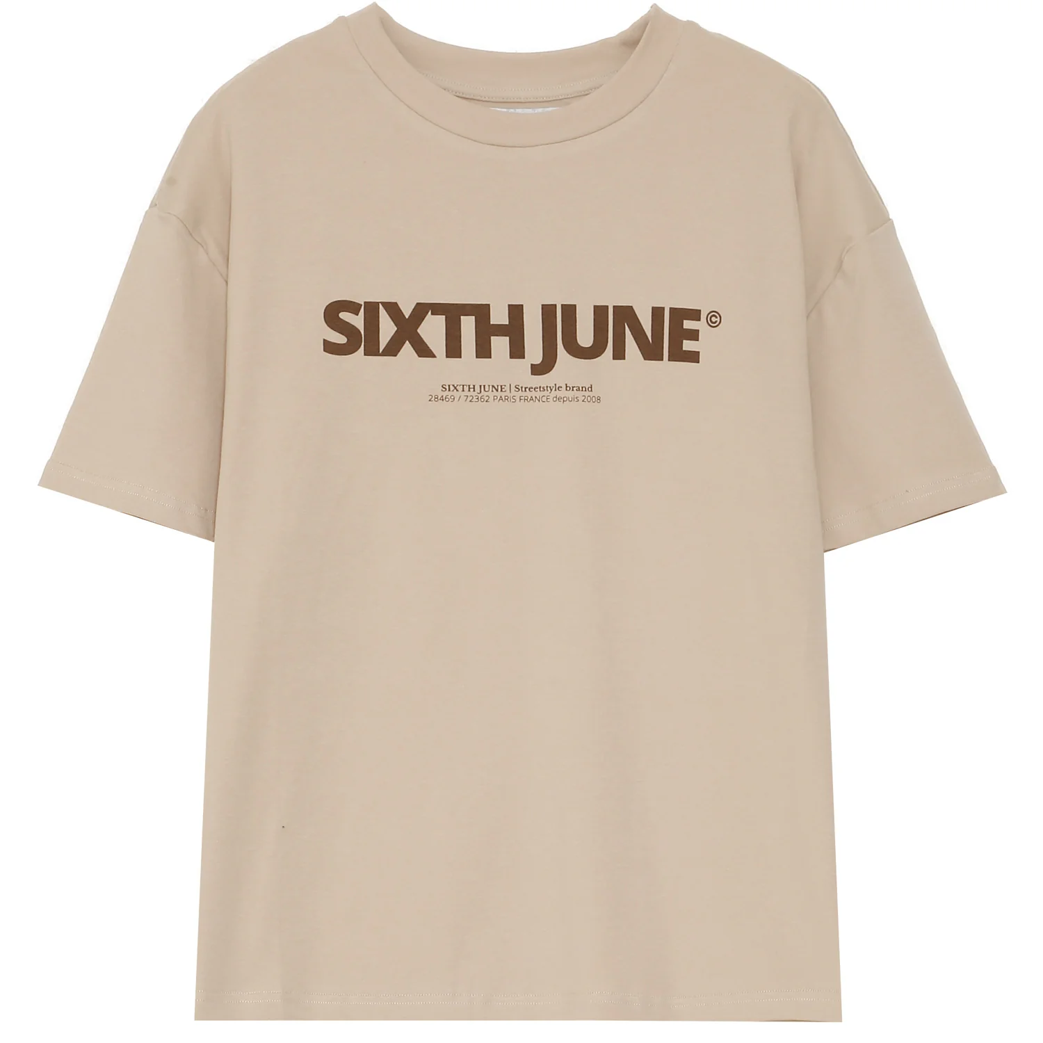T-shirt imprimé beige