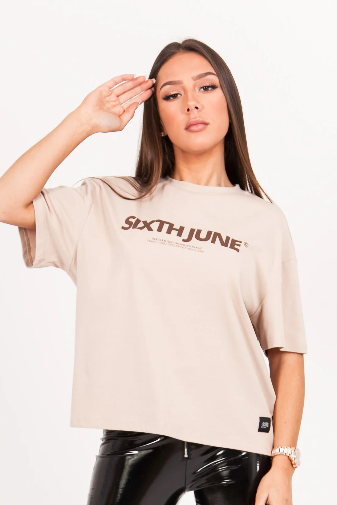 T-shirt imprimé beige - Image 2