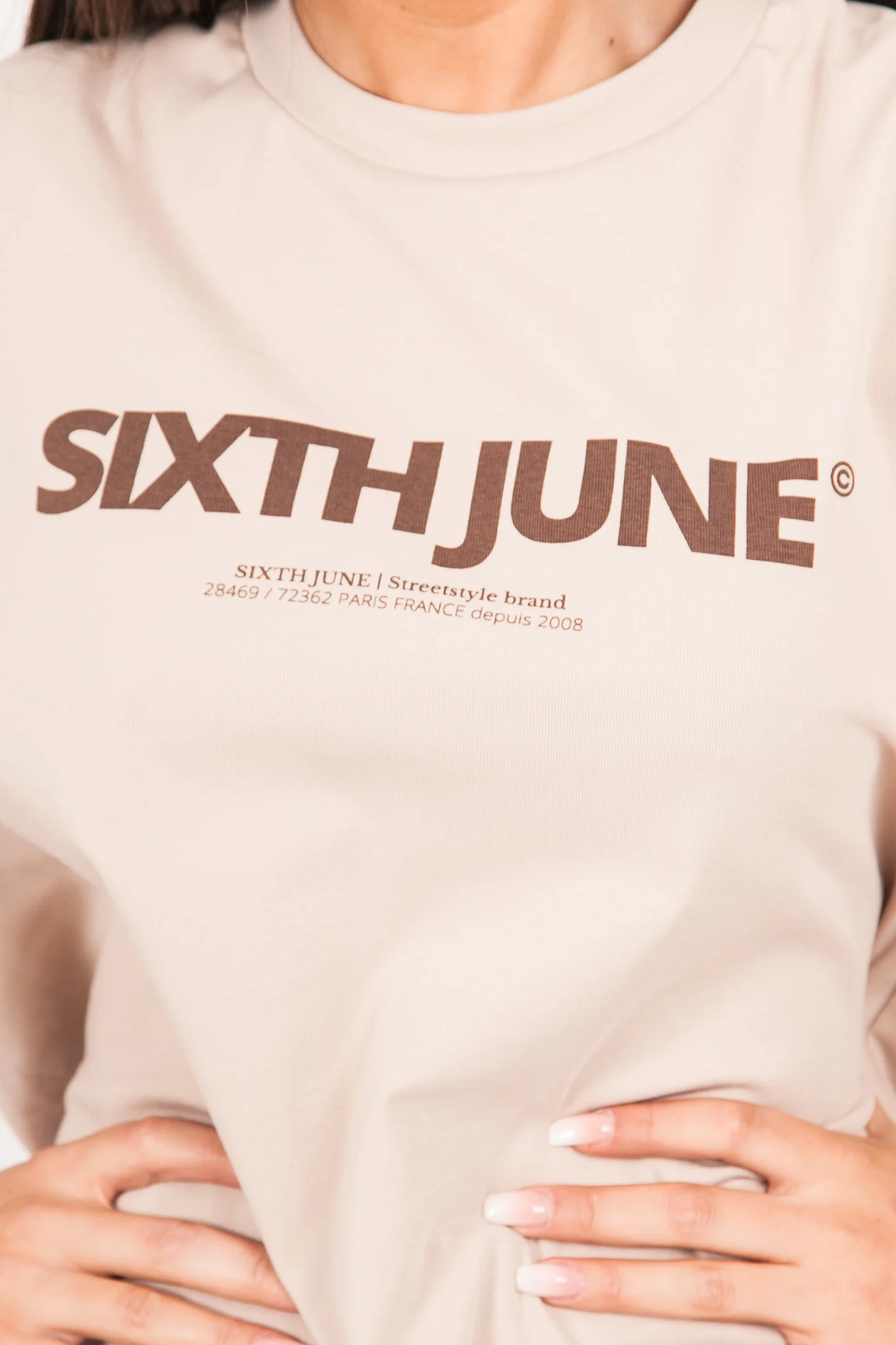 T-shirt imprimé beige - Image 3