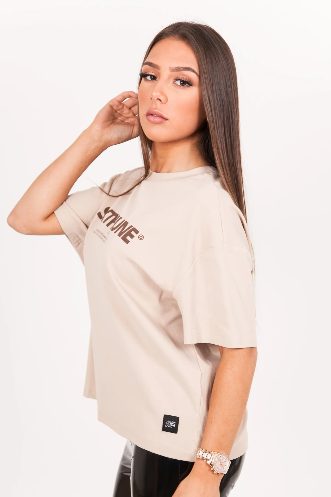 T-shirt imprimé beige - Image 4