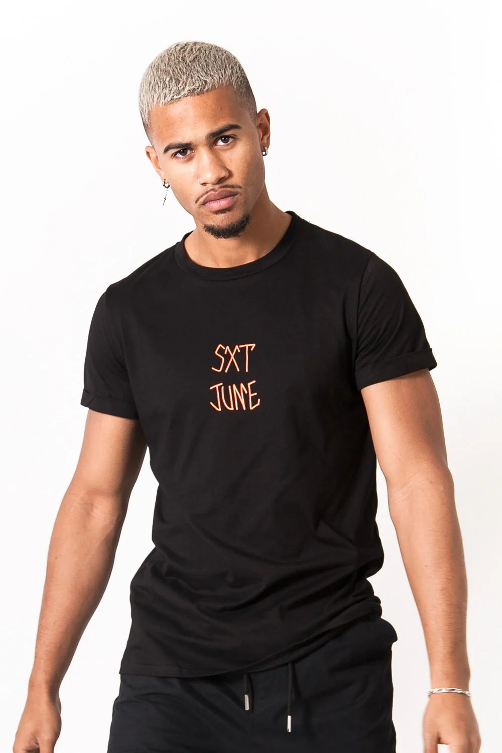 T-shirt imprimé tête de mort noir - Image 5