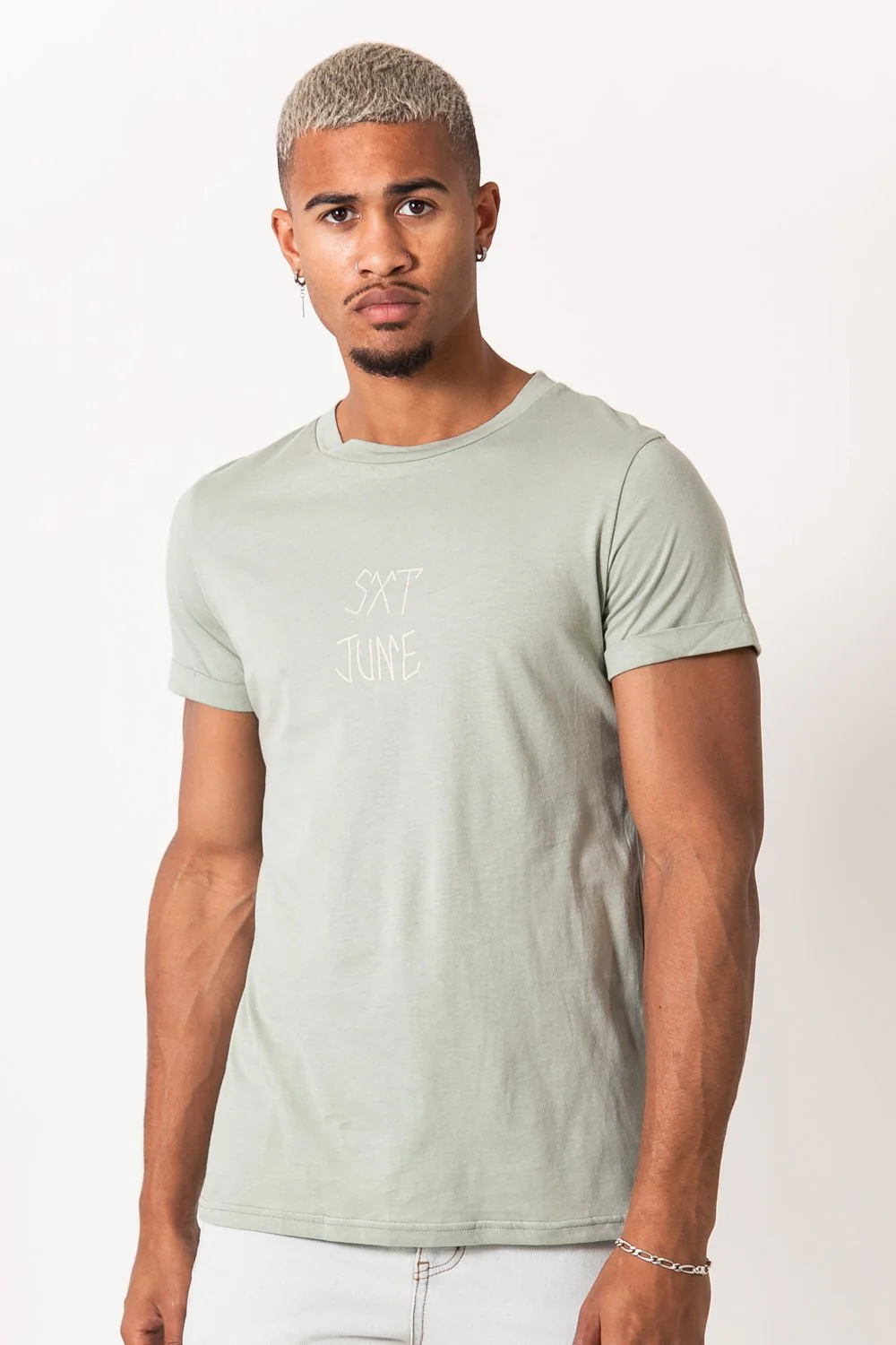 T-shirt imprimé tête de mort vert olive - Image 5