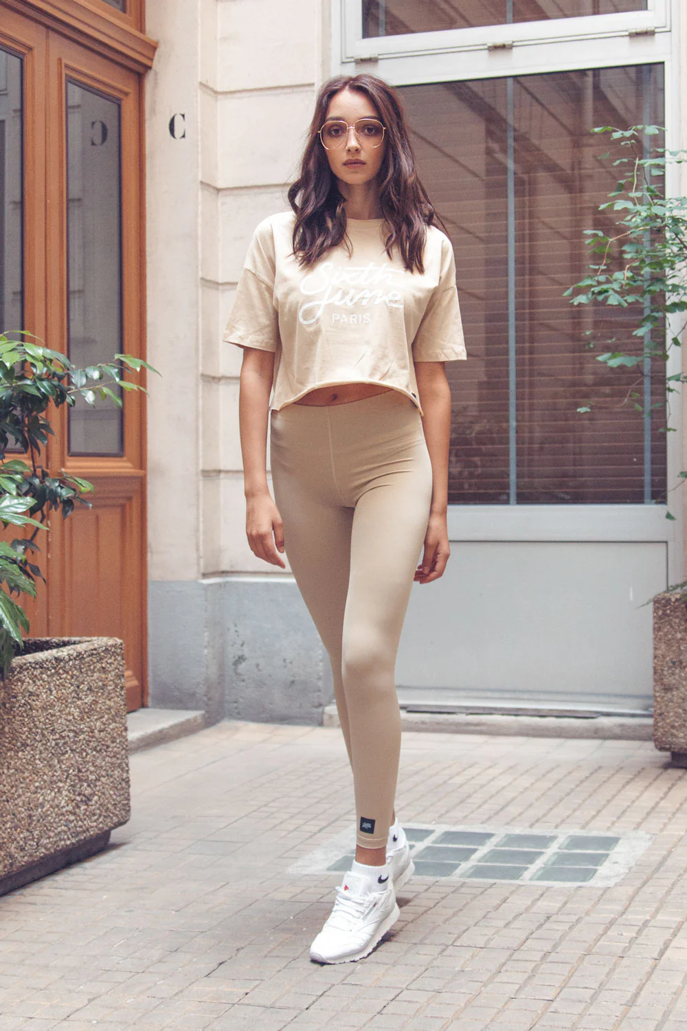 T-shirt large logo beige - Image 2
