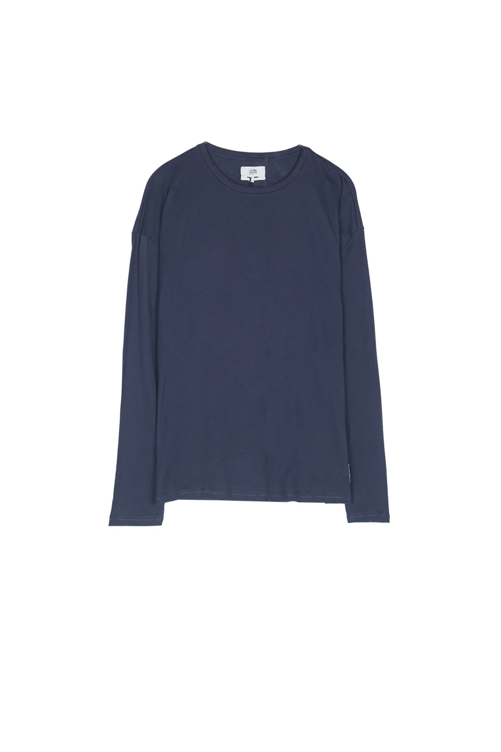 T- shirt manches longues épaules tombantes bleu foncé