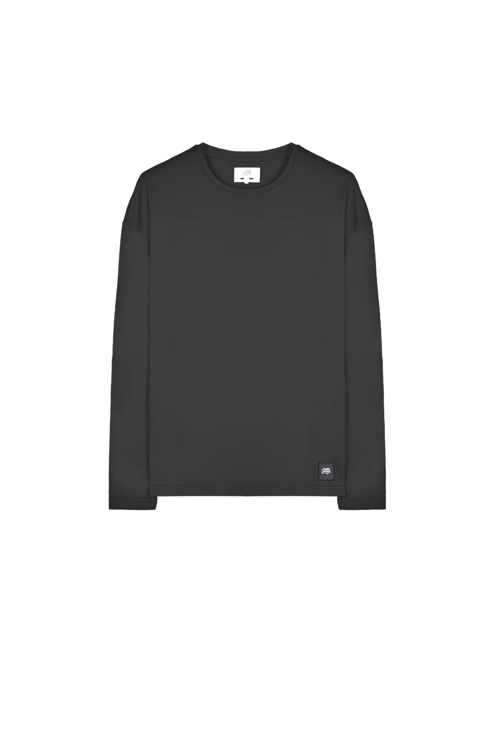 T- shirt manches longues épaules tombantes gris foncé