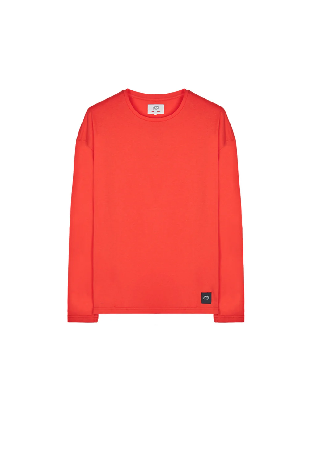 T- shirt manches longues épaules tombantes rouge