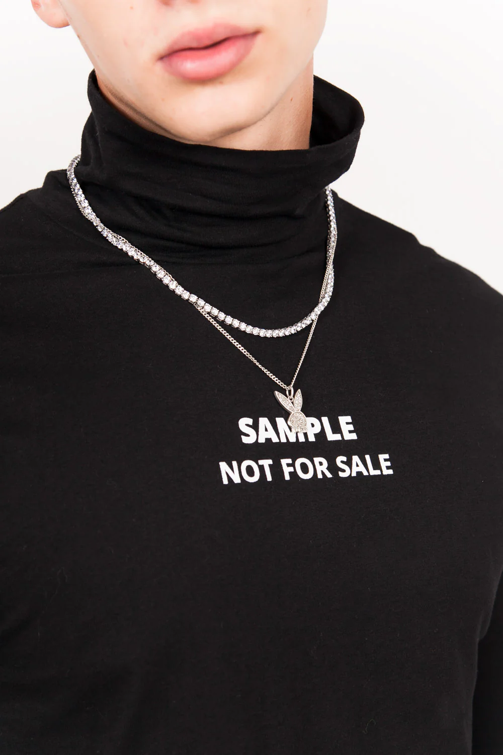 T-shirt manches longues "sample not for sale" noir - Image 3