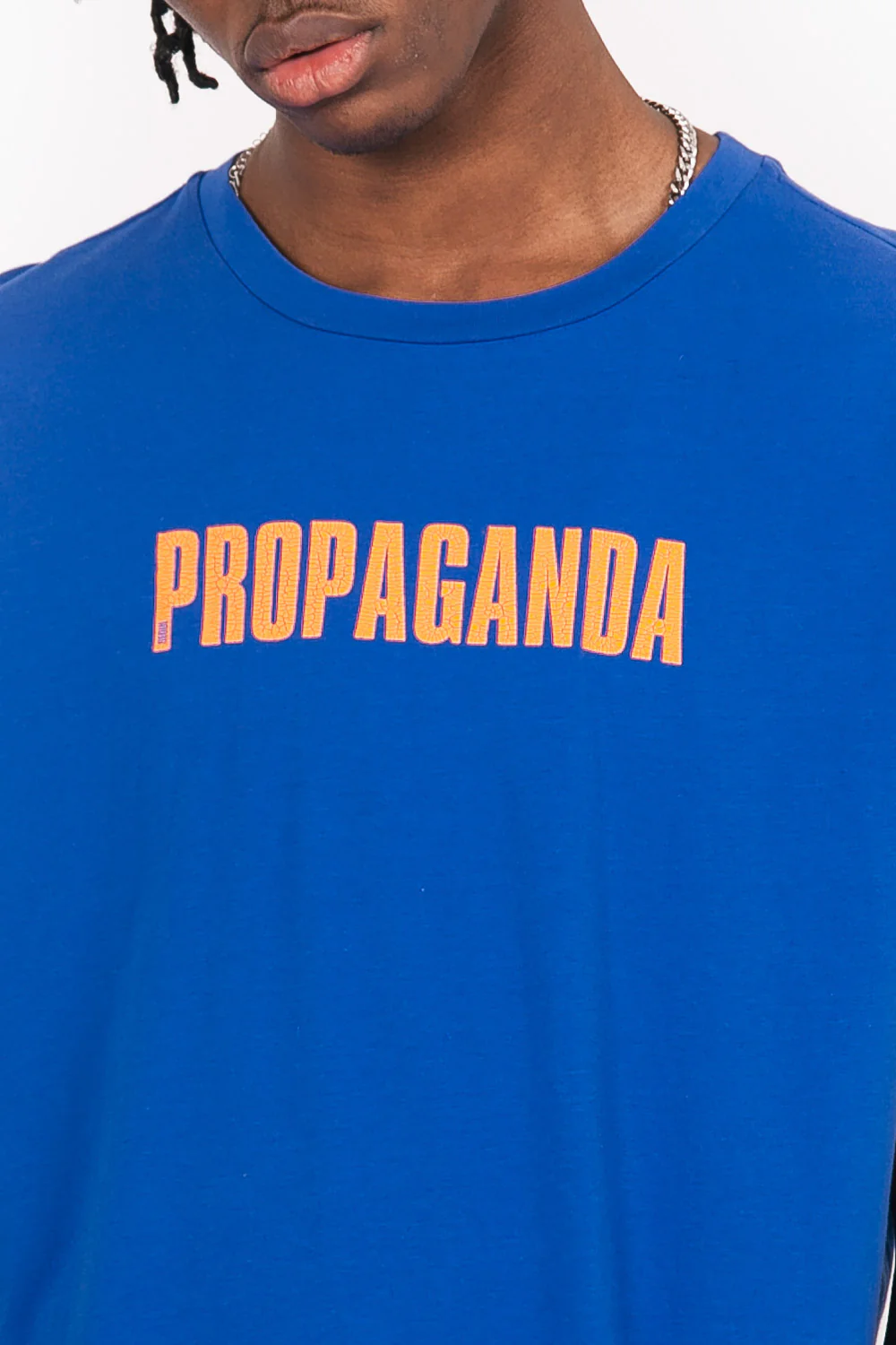 T-Shirt oversize Propaganda néon bleu - Image 3