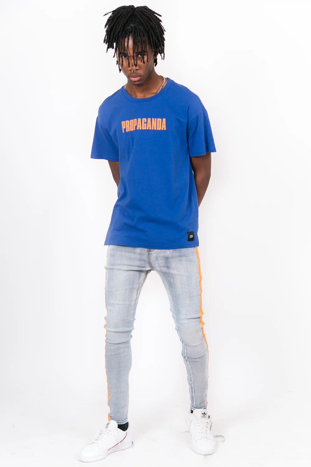 T-Shirt oversize Propaganda néon bleu - Image 5