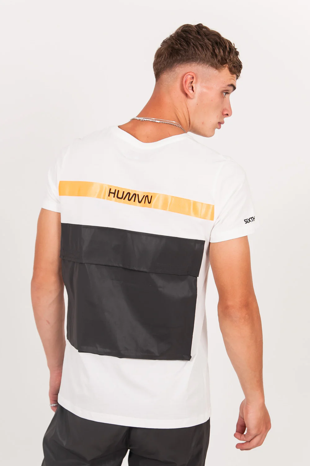 T-shirt poche dos réfléchissant beige - Image 7
