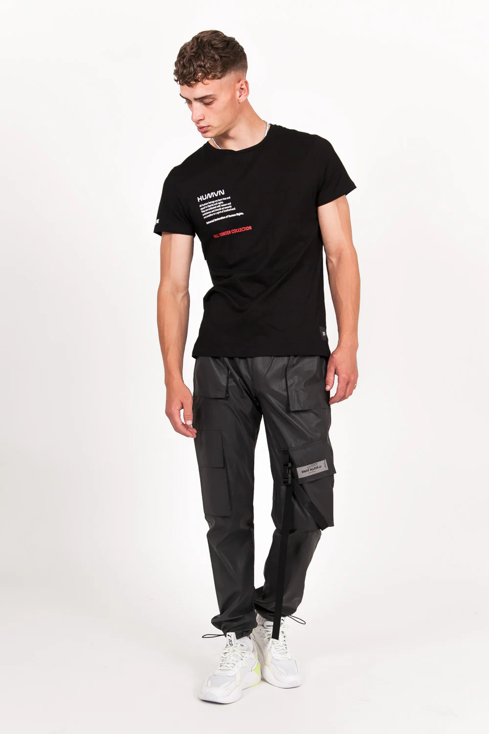 T-shirt poche dos réfléchissant noir - Image 8