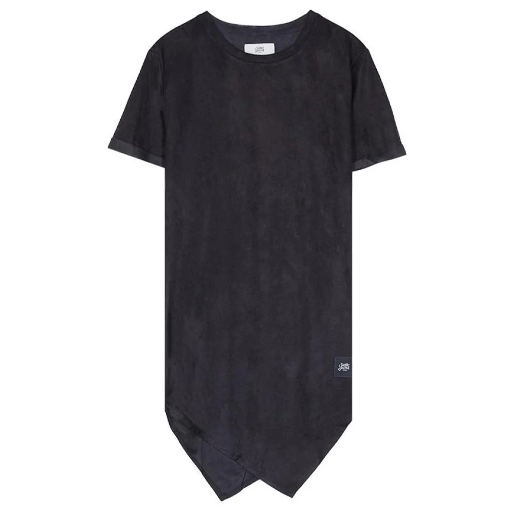 T-shirt pointe suédine noir