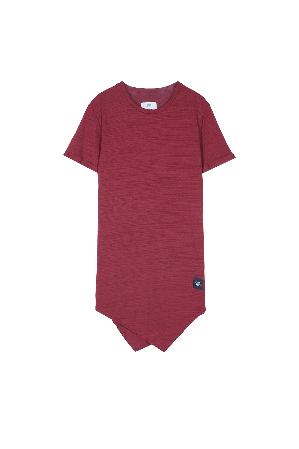 T-shirt pointe texturé bordeaux