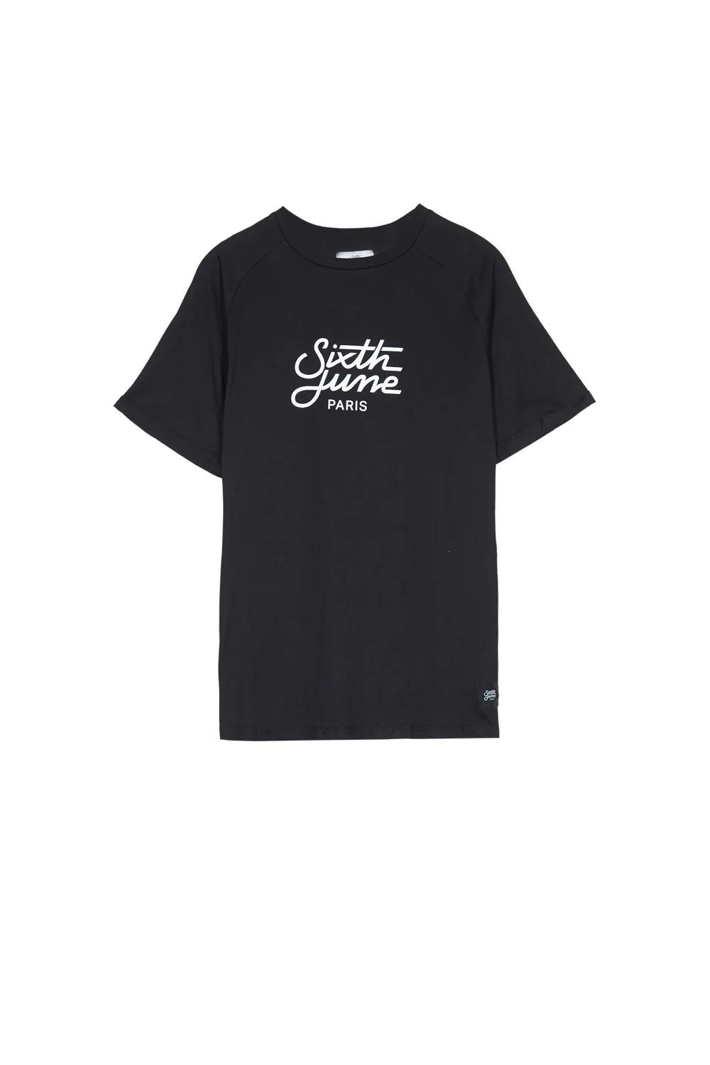 T-shirt raglan logo noir