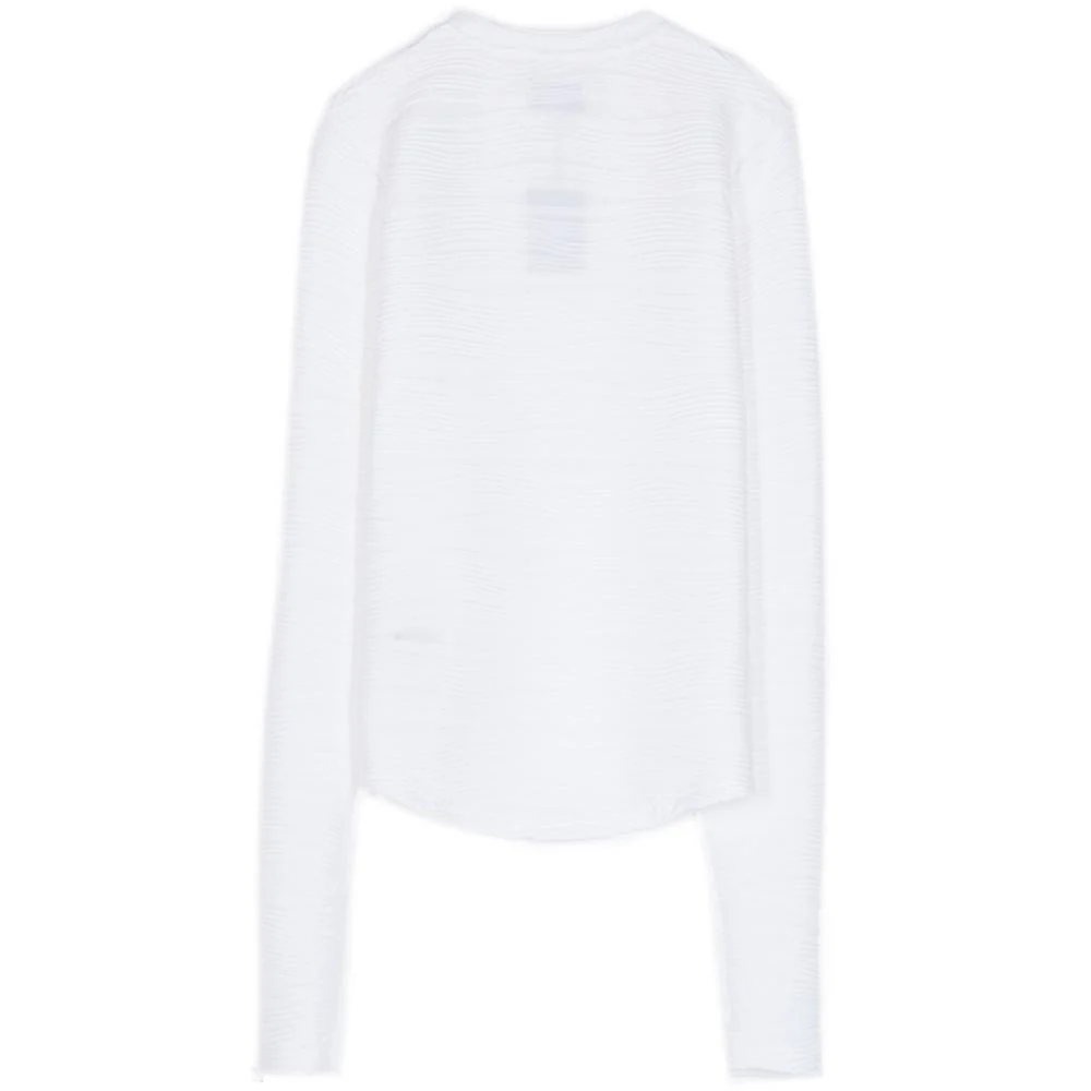 T-shirt relief vagues Blanc - Image 7