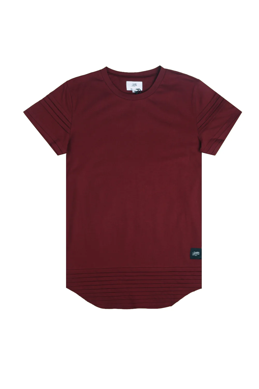 T-shirt bandes relief bordeaux 2125C