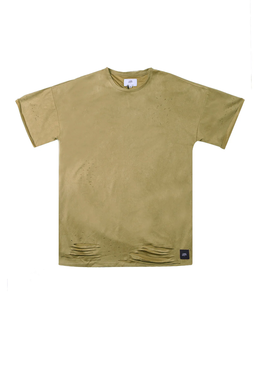 T-shirt suédé destroy beige M2436VTS