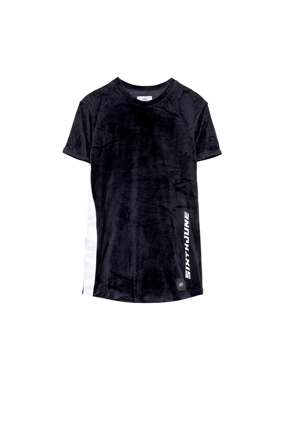 T-shirt velours logo racing noir