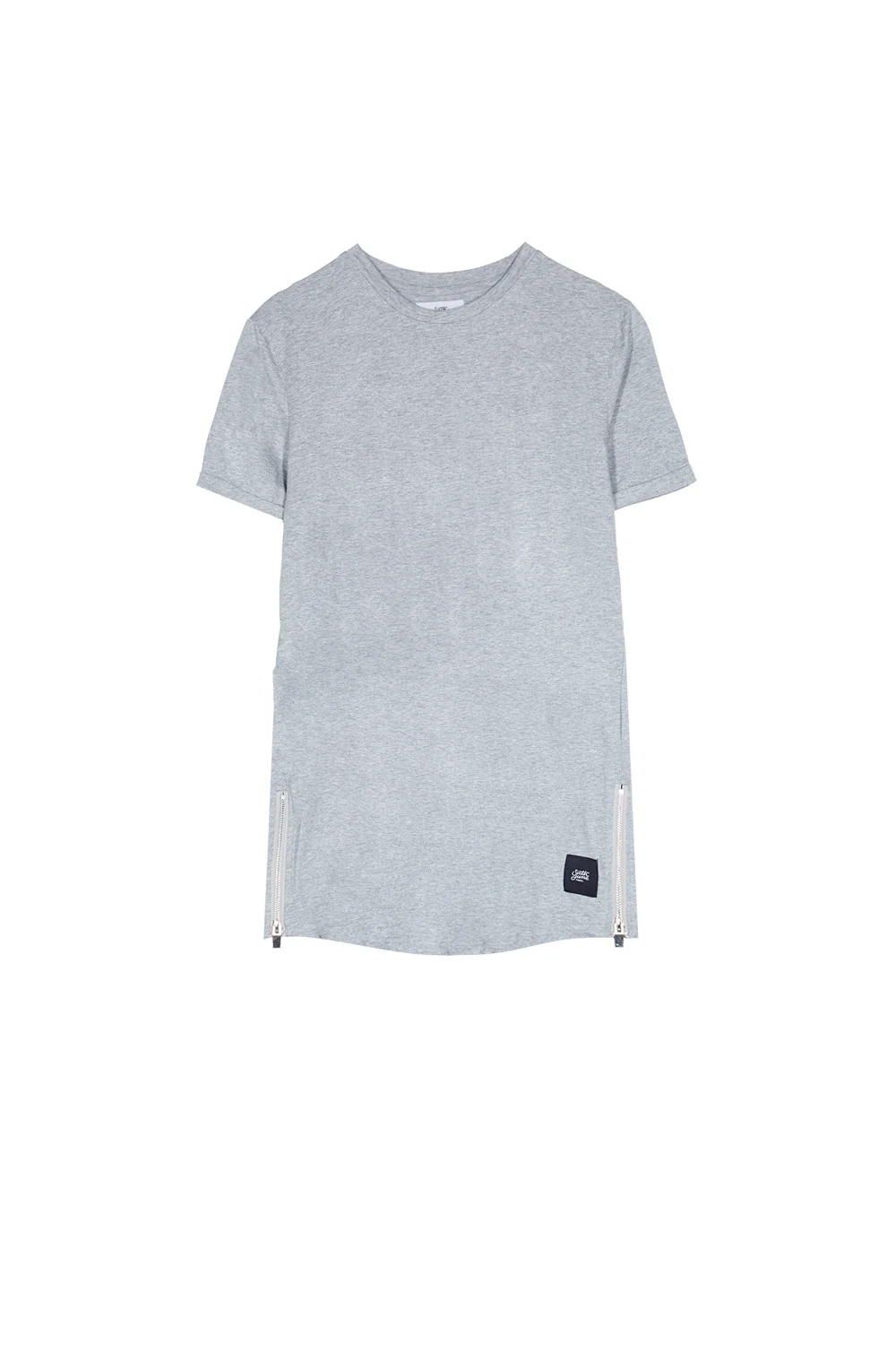 T-shirt zips côtés gris clair