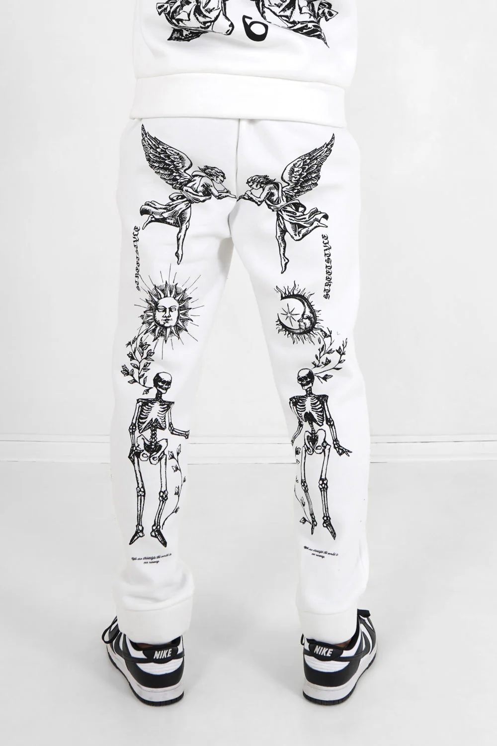 Jogging imprimés inspiration Tarot Blanc