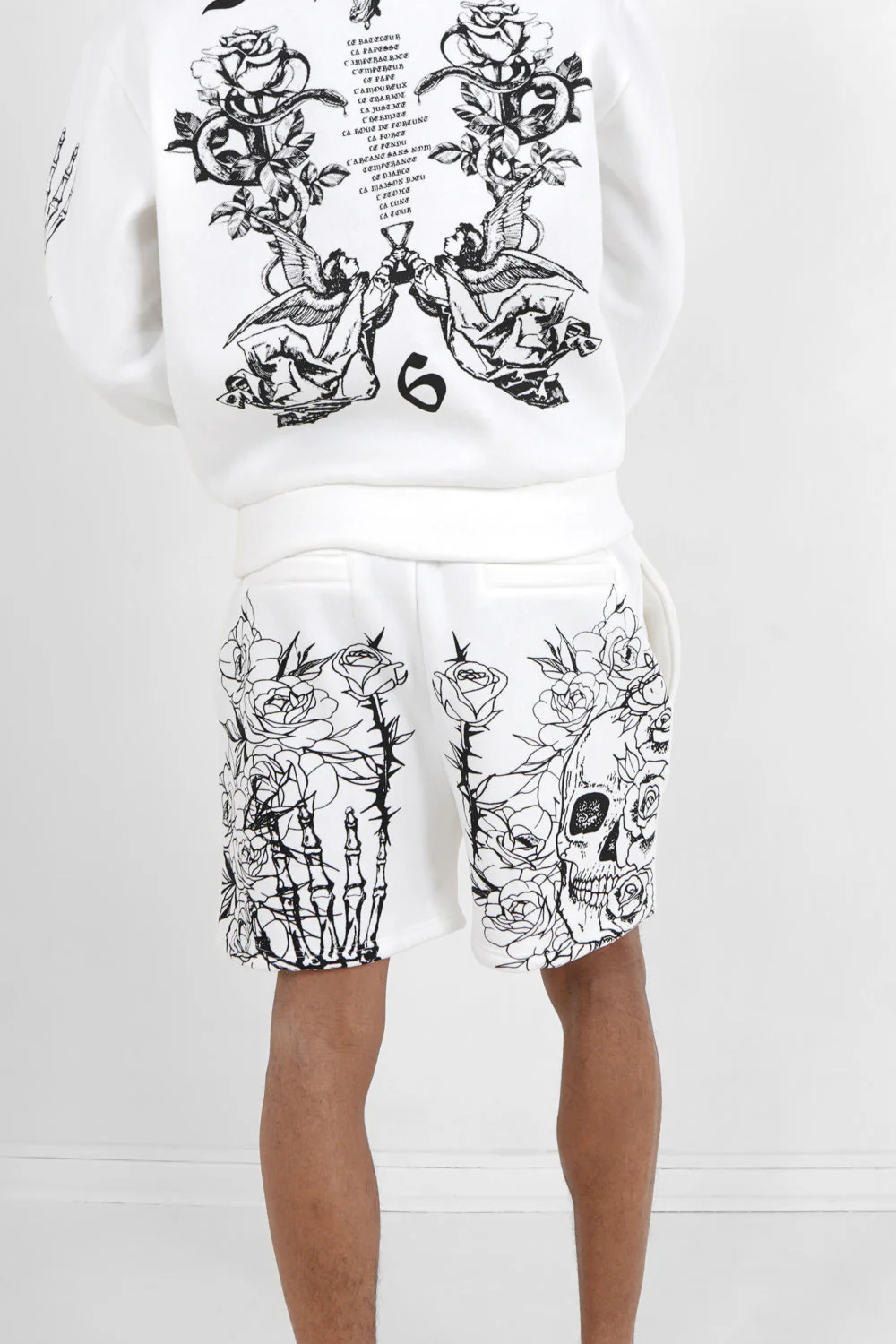 Short imprimé Tarot Blanc