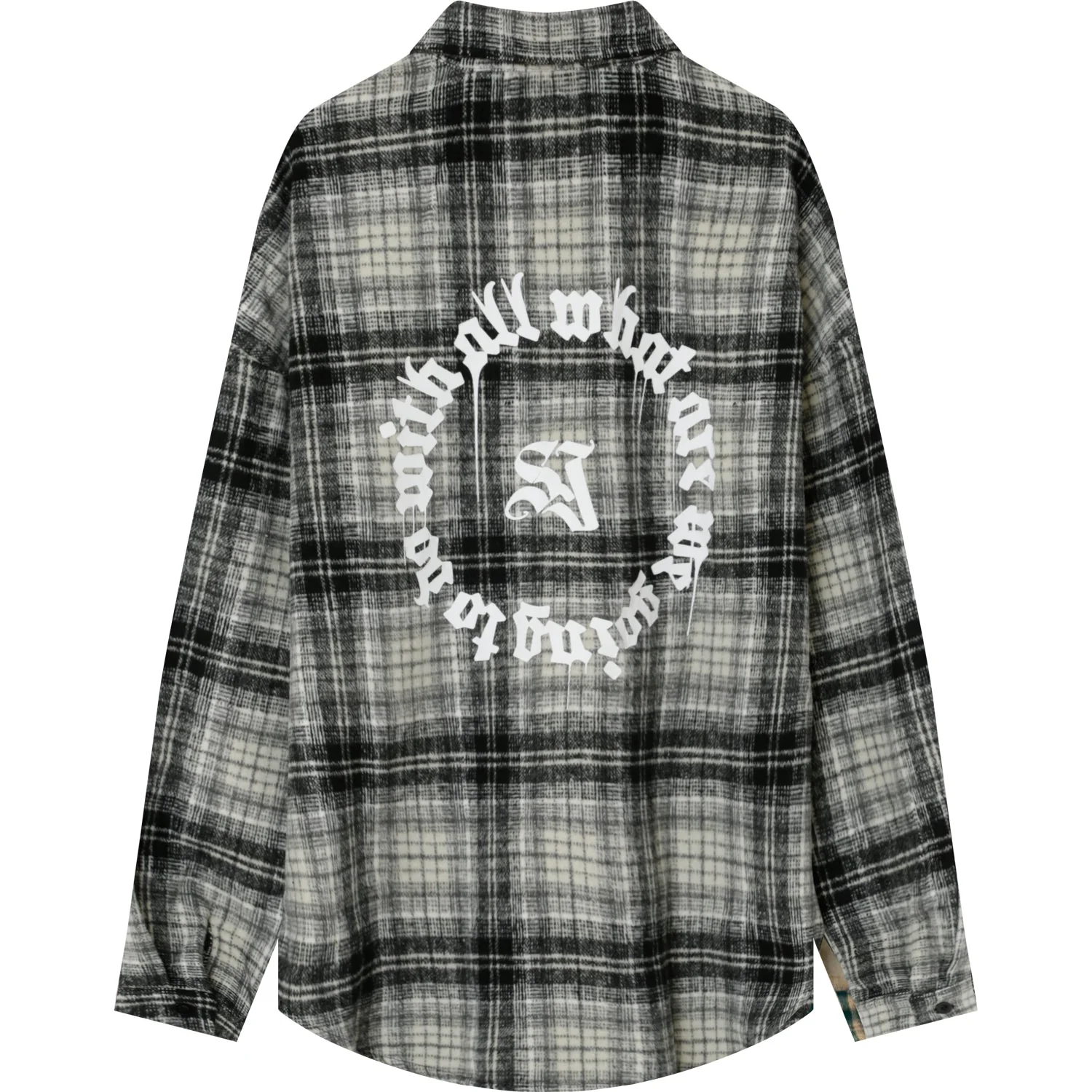 Chemise polaire tartan Gris foncé - Image 6