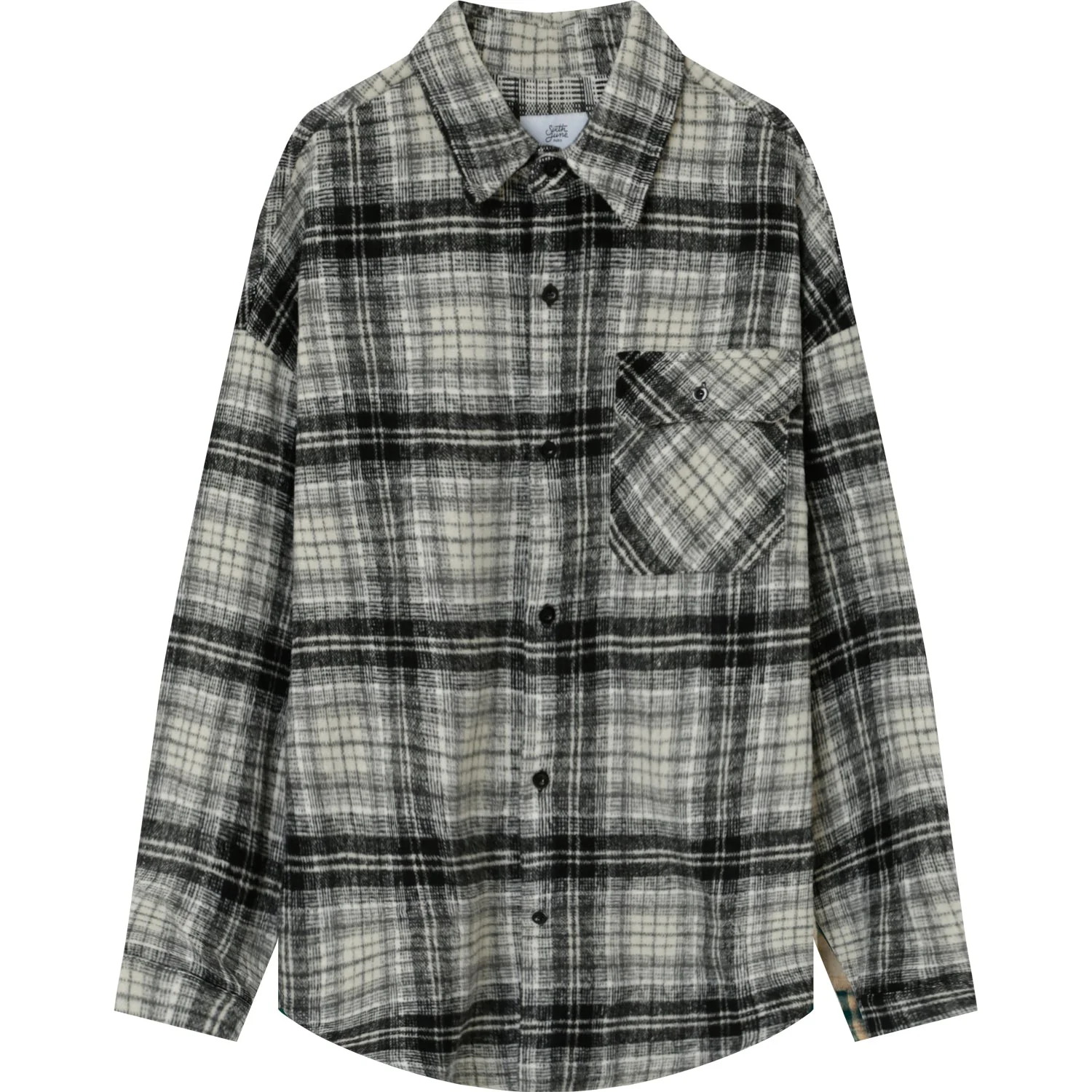 Chemise polaire tartan Gris foncé - Image 7