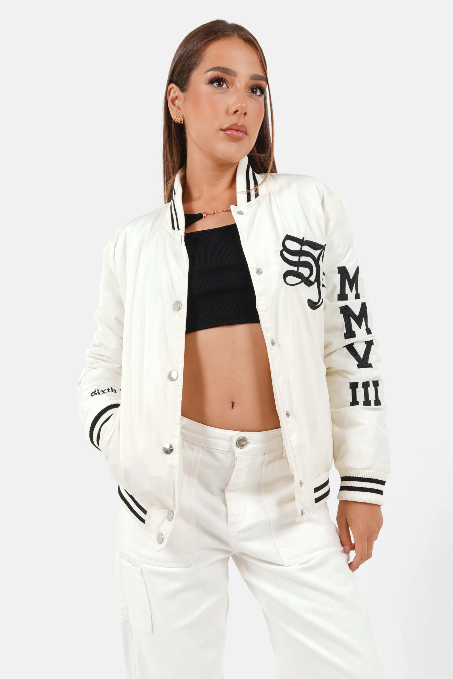 Veste teddy matelassé Blanc