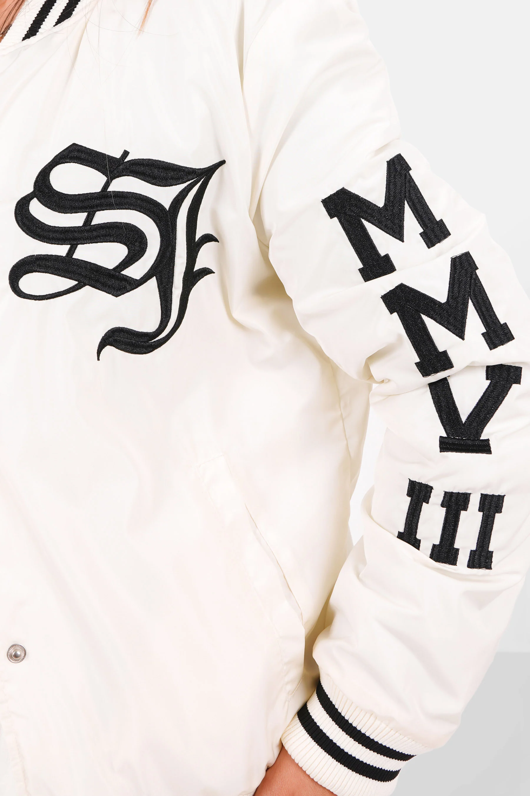 Veste teddy matelassé Blanc - Image 3