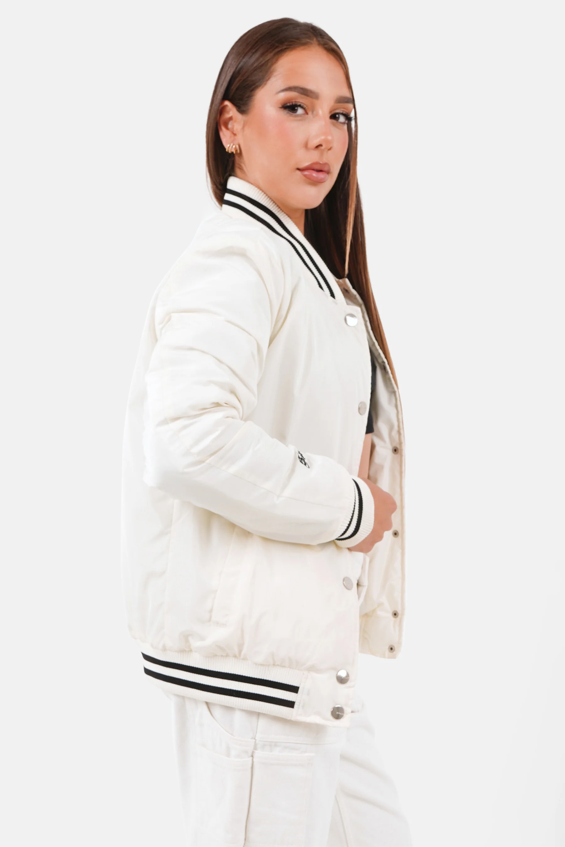 Veste teddy matelassé Blanc - Image 4