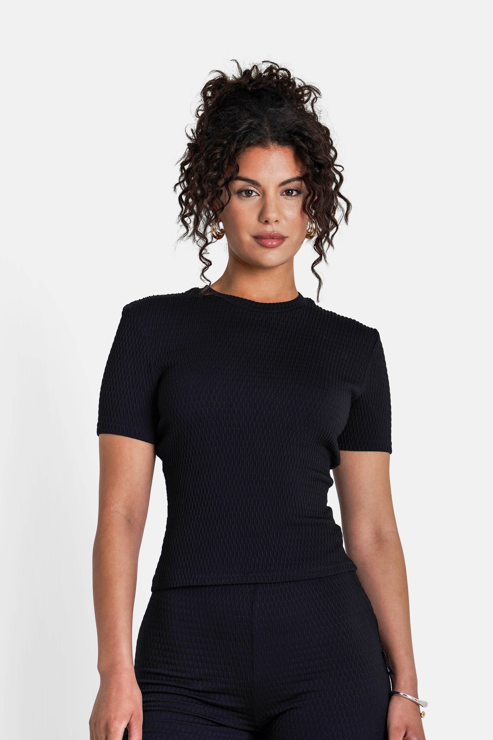 TEXTURED s/s top