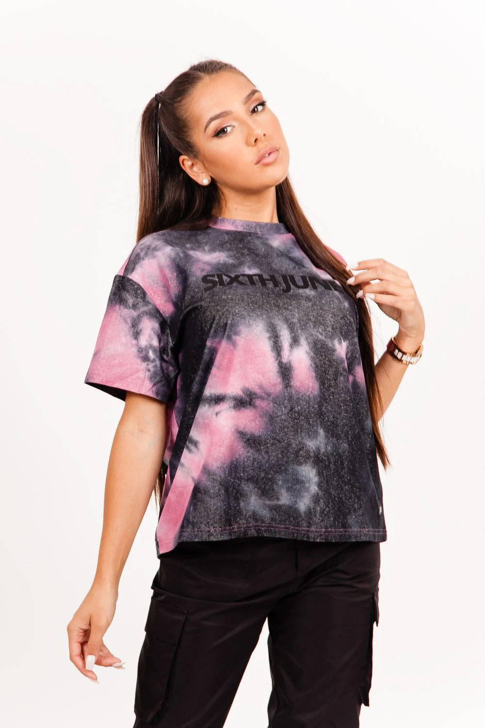 T-shirt tie and dye fuchsia