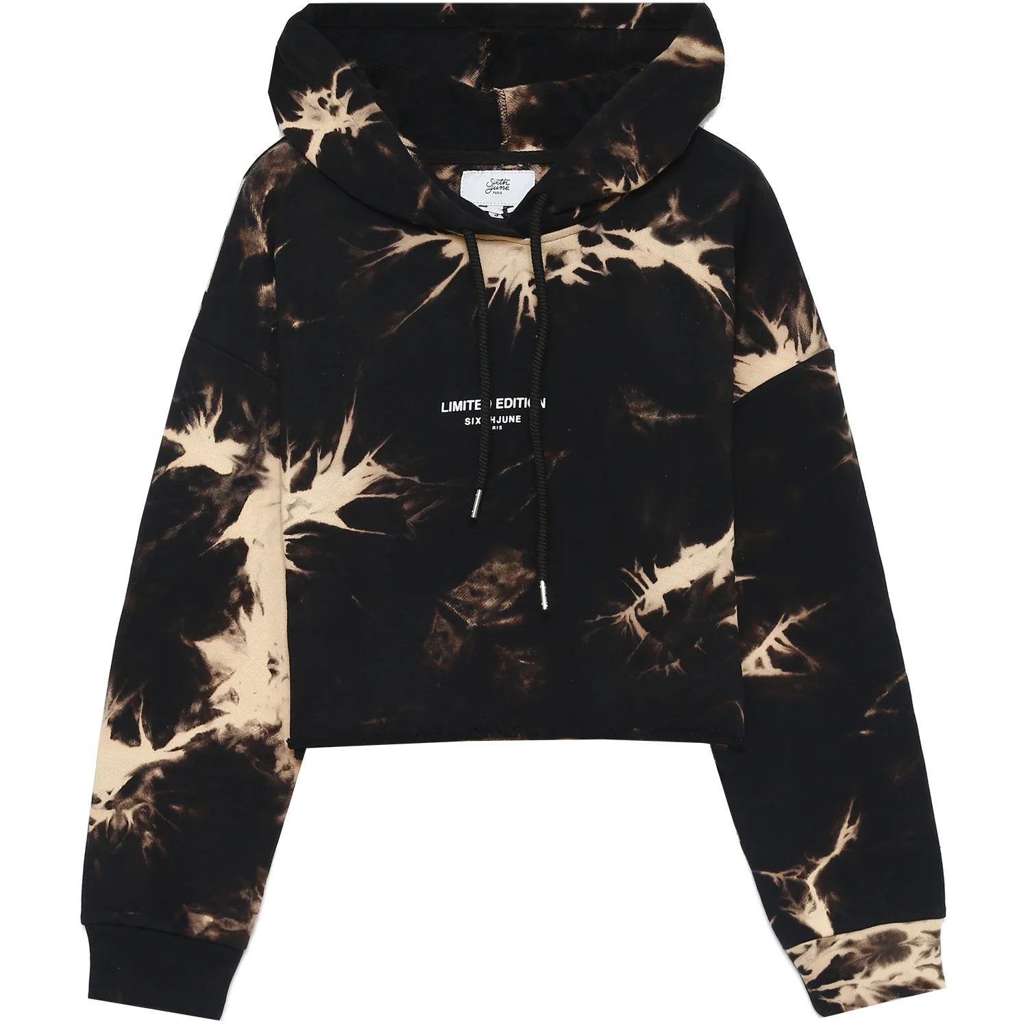 Sweat à capuche tie and dye limited edition noir