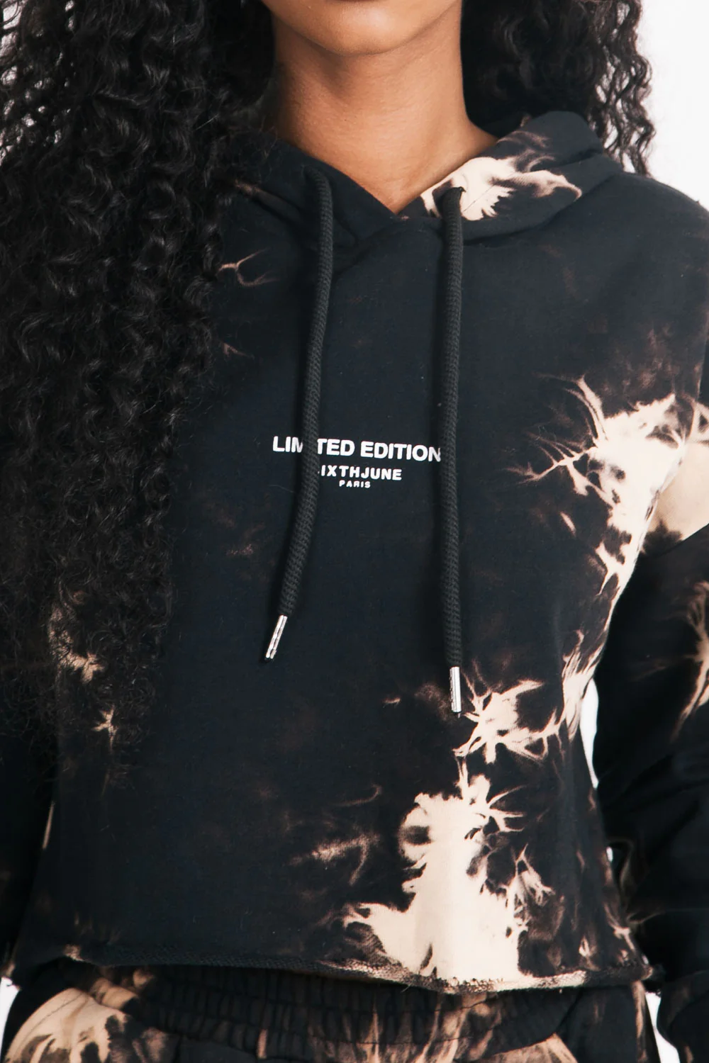 Sweat à capuche tie and dye limited edition noir - Image 3