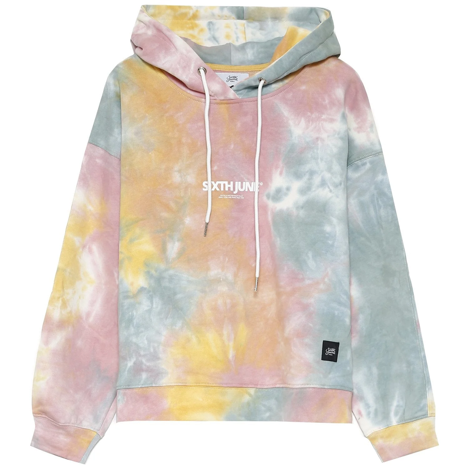Sweat capuche multicolores jaune - Image 5