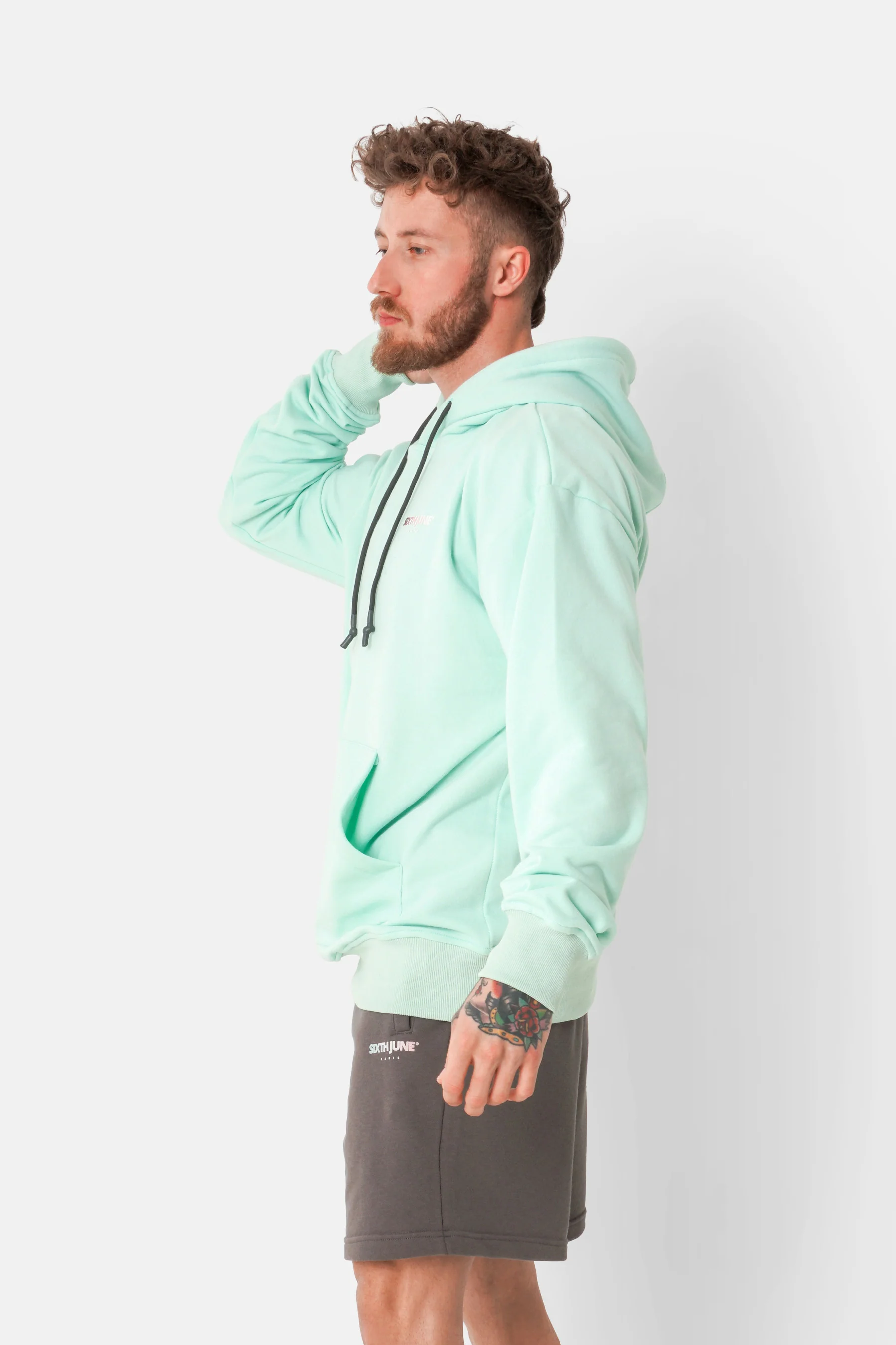 Sweatshirt logo  tie and dye Vert clair - Image 3