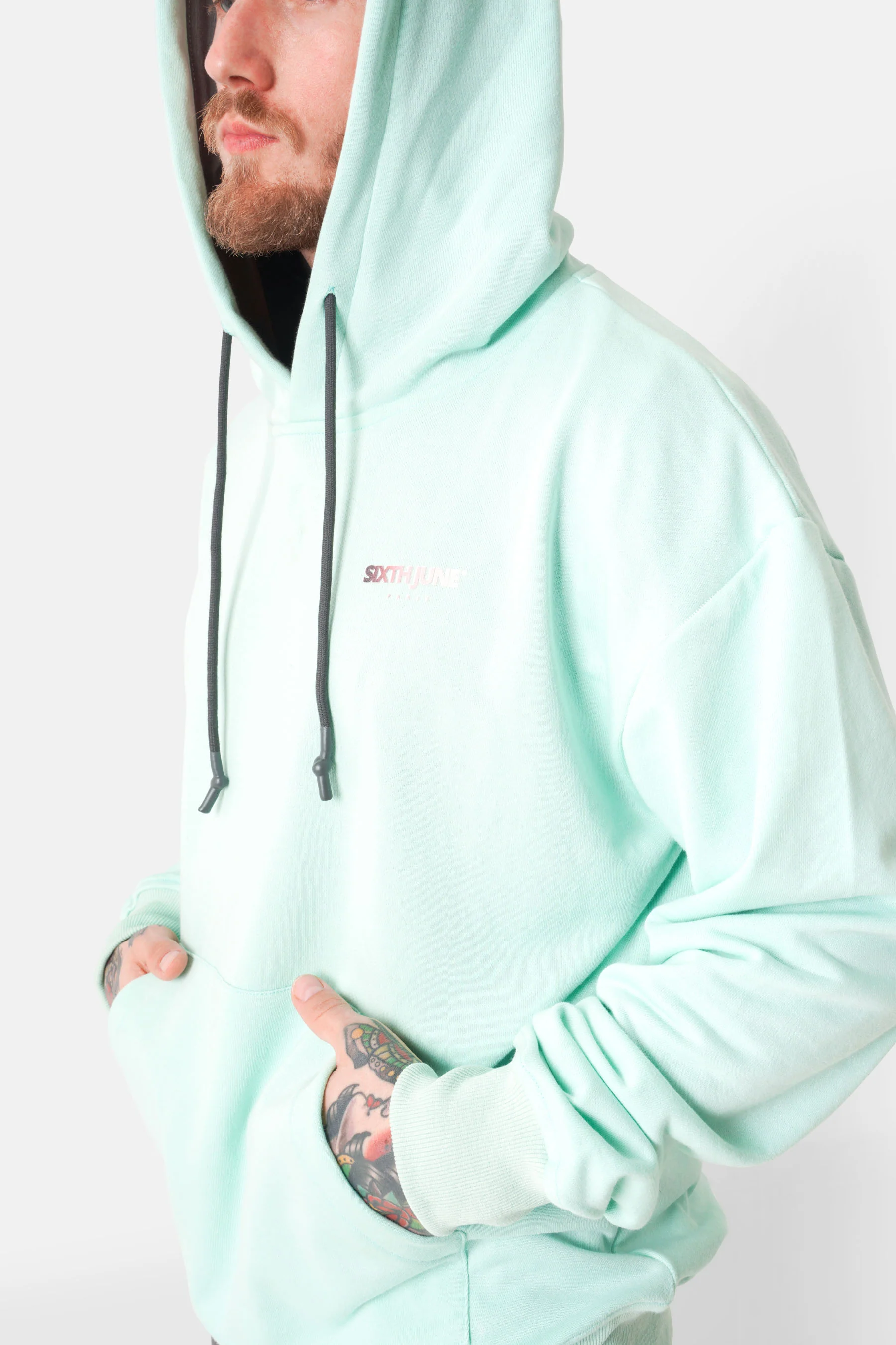 Sweatshirt logo  tie and dye Vert clair - Image 4