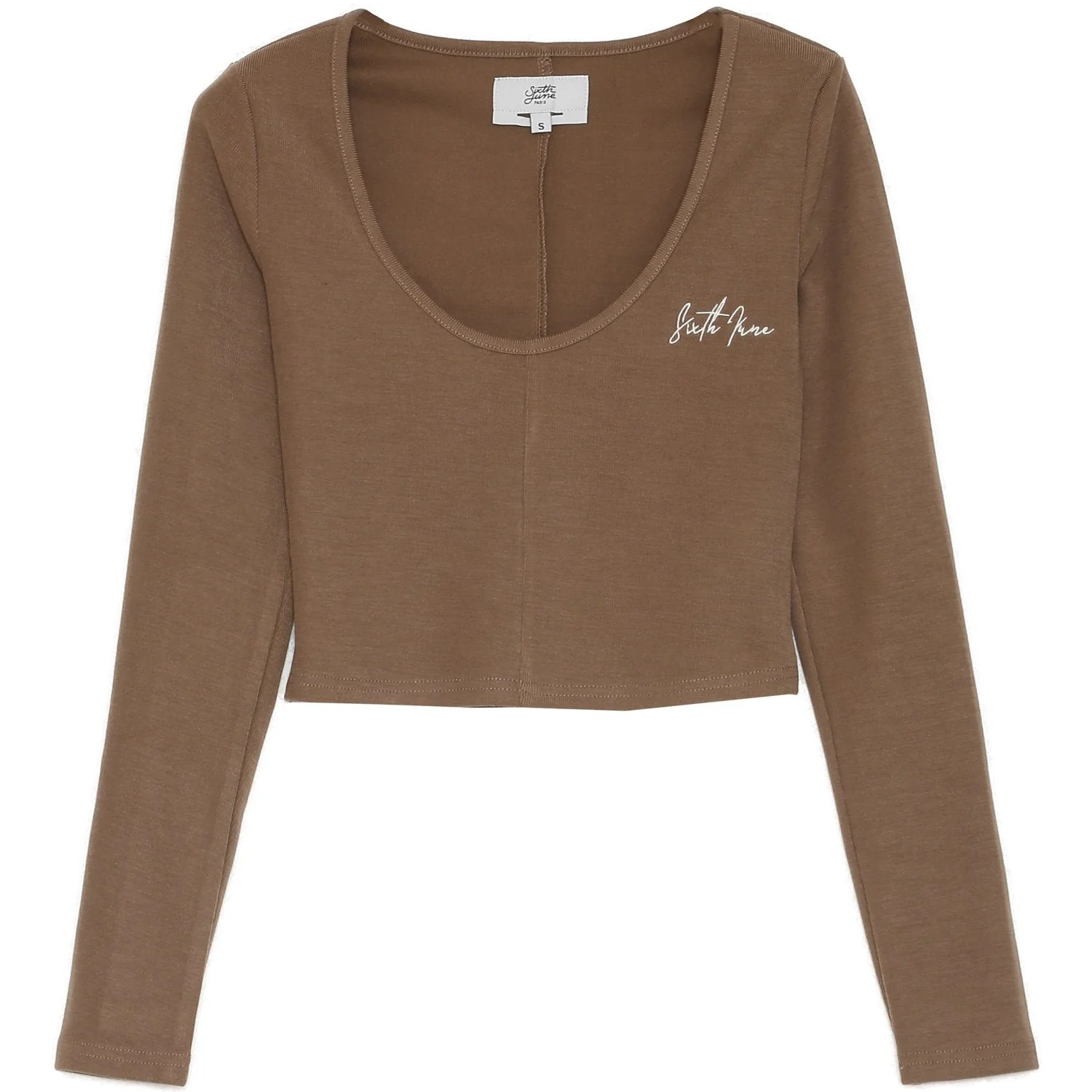 Top court imprimé beige - Image 6